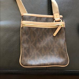 Brown Logo Michael Kors Crossbody Bag